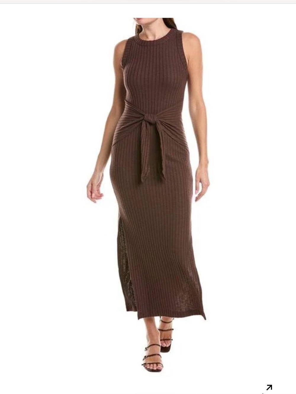 Michael Stars Petite Chocolate Brown Solano Maxi Dress Sz MP